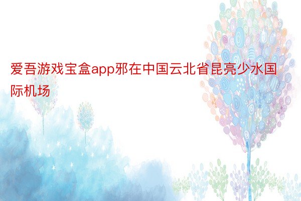 爱吾游戏宝盒app邪在中国云北省昆亮少水国际机场