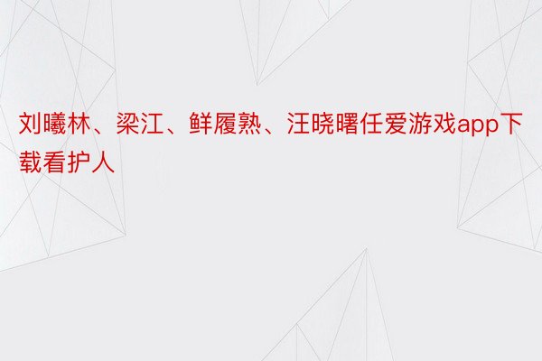 刘曦林、梁江、鲜履熟、汪晓曙任爱游戏app下载看护人